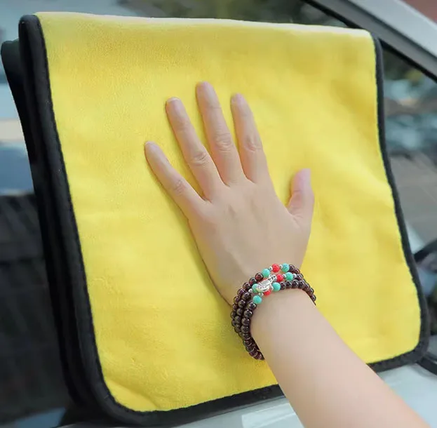 Microfiber Car Drying Towel Super Absorbent - ผ้าไมโครไฟเบอร์สำหรับล้างรถ ผ้าทำความสะอาดแบบหนาสองด้าน ผ้าเช็ดรถยนต์ซุปเปอร์ซับน้ำ ผ้าเช็ดแห้ง