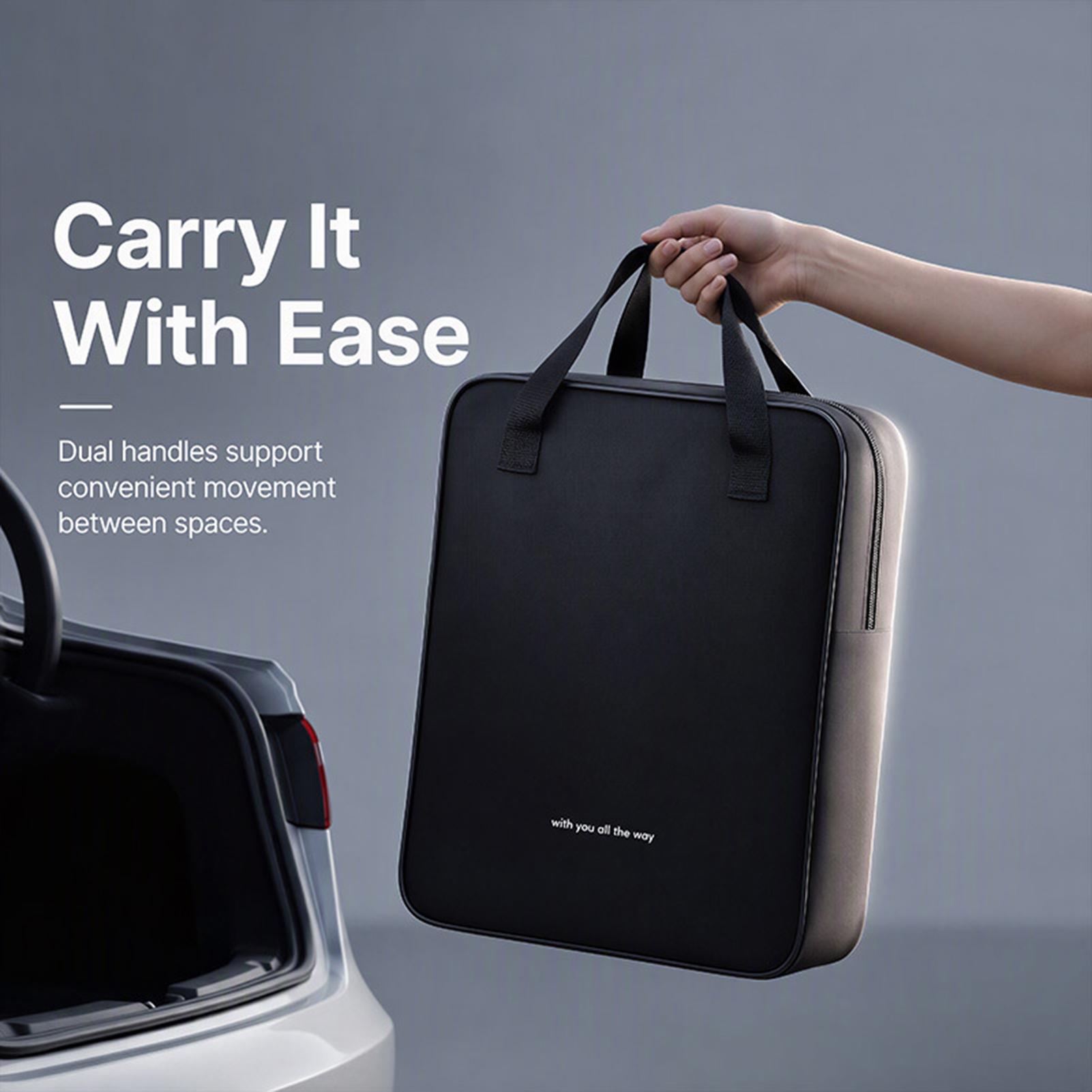 Car Trunk Organizer Foldable Storage Box - กระเป๋าแข็งสำหรับเก็บเครื่องดูดฝุ่นในรถยนต์ อุปกรณ์เสริมเครื่องดูดฝุ่นมือถือ กระเป๋าเก็บเครื่องดูดฝุ่นสำหรับเดินทาง กระเป๋าจัดระเบียบแบบพกพาสำหรับเดินทาง ป้องกันความเสียหาย