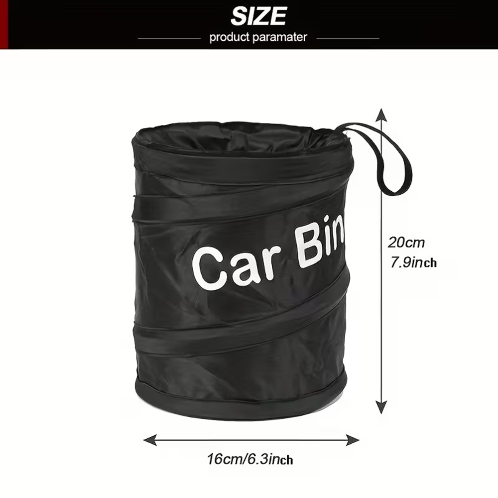 ถังขยะในรถยนต์แบบพับได้ขนาดเล็ - Waterproof Car Trash Can With Lid บทวิจารณ์และราคา