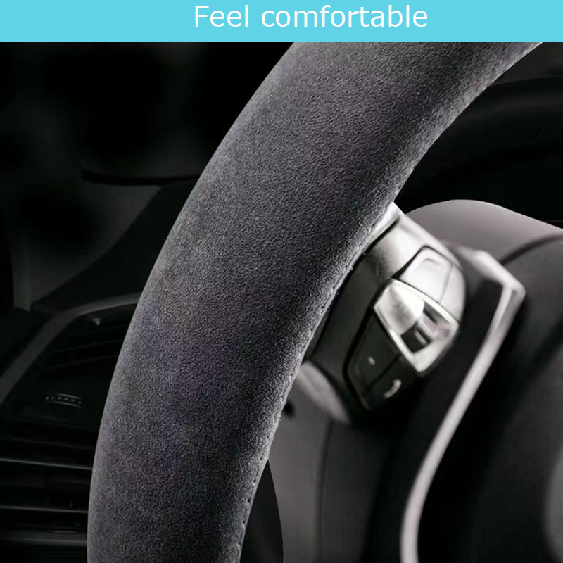 CUSTOM HAND-stitchedหนังนิ่มสี - Car Steering Wheel Cover Anti Slip Breathable บทวิจารณ์และราคา