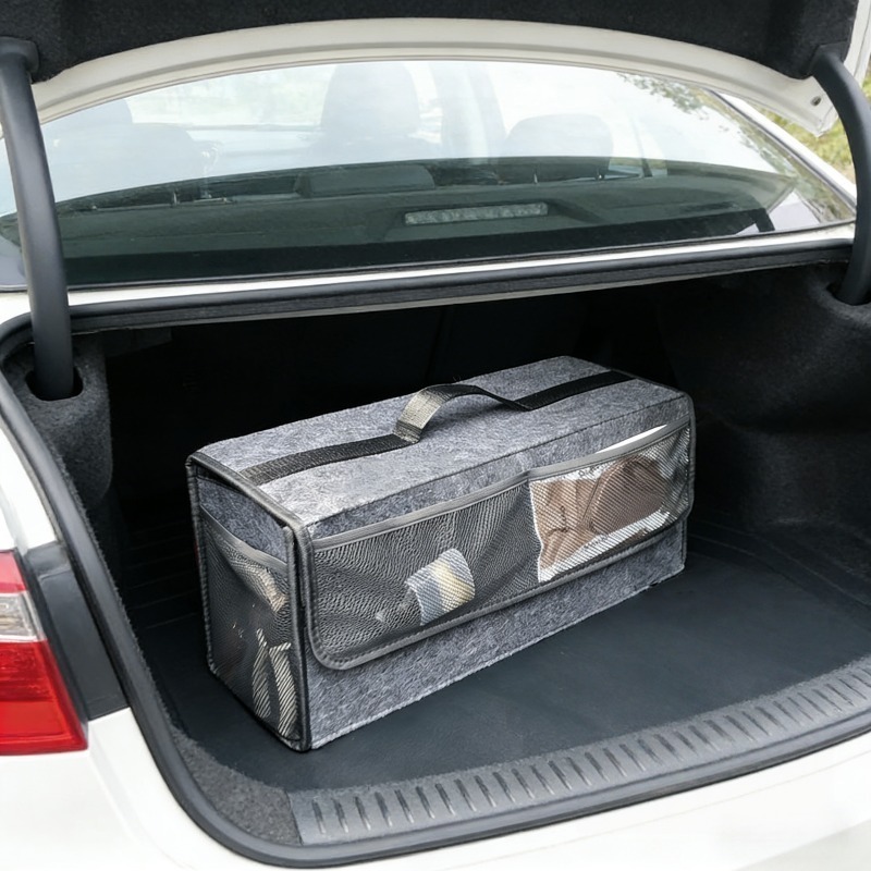 กระเป๋าจัดระเบียบท้ายรถแบบผ้าส - Car Trunk Organizer Foldable Storage Box บทวิจารณ์และราคา