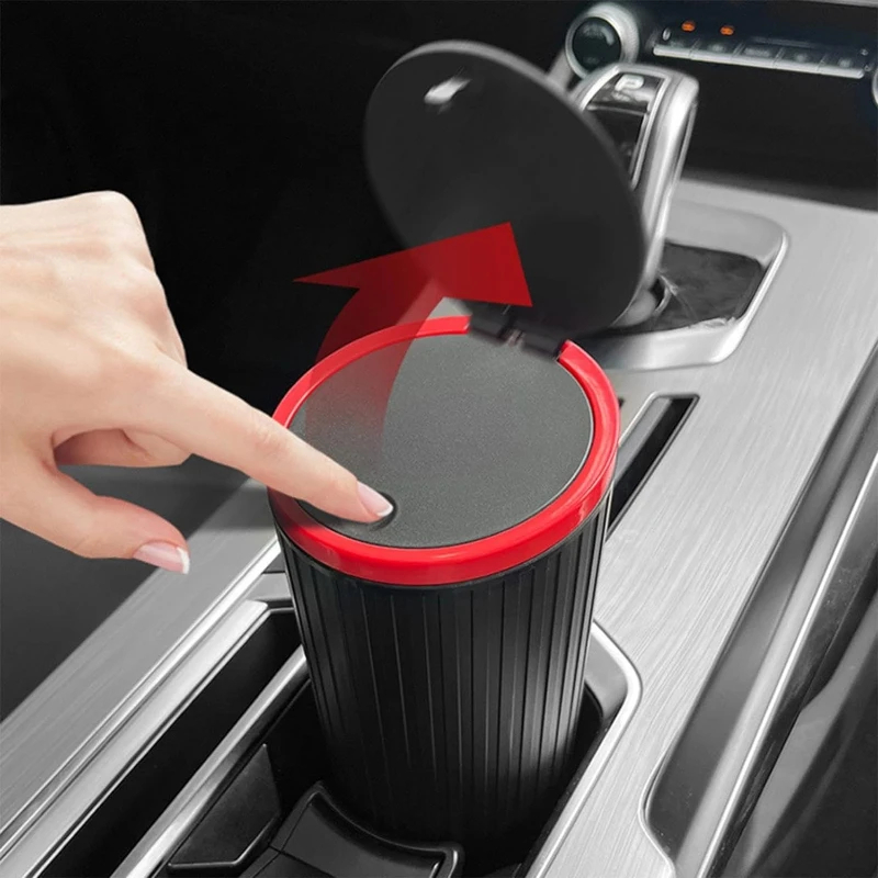 ถังขยะในรถยนต์สามารถกดสวิตช์ชน - Waterproof Car Trash Can With Lid บทวิจารณ์และราคา